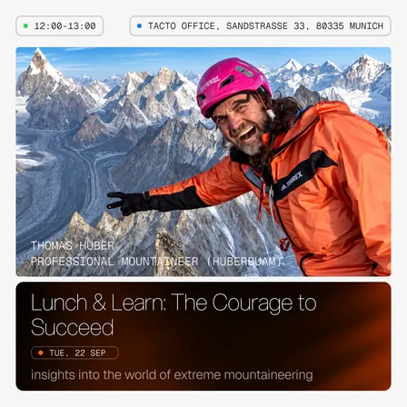Lunch & Learn: The Courage to Succeed with Thomas Huber