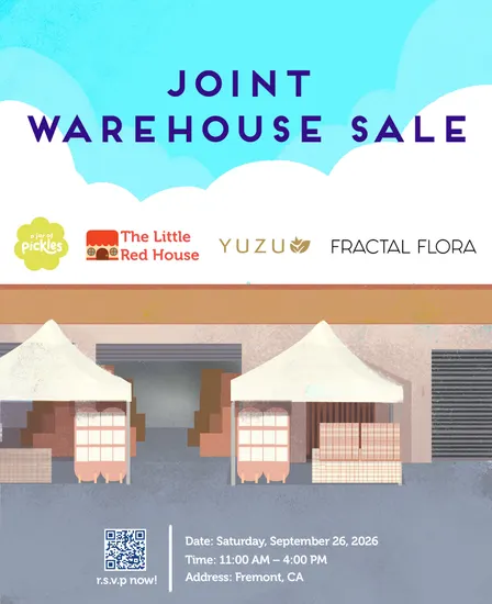 Joint Warehouse Sale — The Little Red House × YUZU × A Jar of Pickles x Fractal Flora
