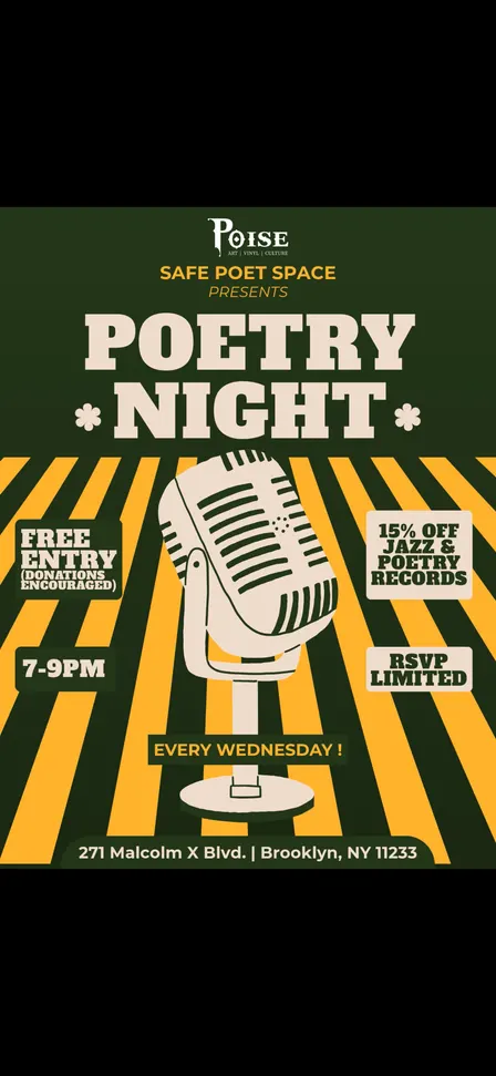 Poetry Night EVERY WEDNESDAY