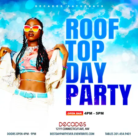 10.17 - HOWARD HOMECOMING Rooftop Day Party @ Decades DC