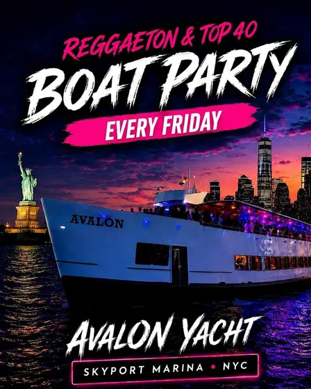 Reggaeton Boat Party NYC | Avalon Yacht at Skyport Marina – Every Friday
