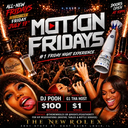 Motion Fridays : #1 Friday Night Experience (Free Until 11pm Rsvp)
