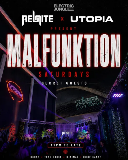 UTOPIA x REUNITE = MALFUNKTION - Saturday SECRET GUEST HEADLINER