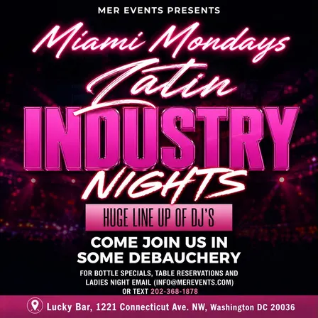 MIAMI MONDAYS Latin INDUSTRY Nights