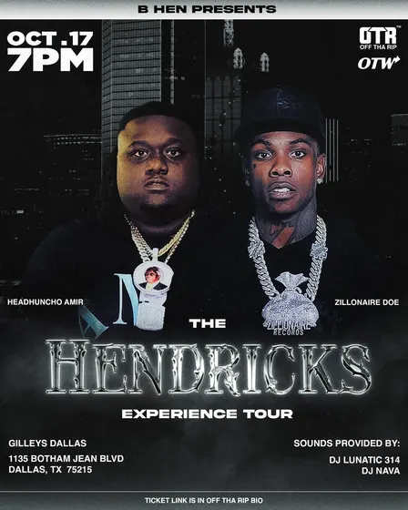 THE HENDRICKS EXPERIENCE TOUR (OCT 17th)
