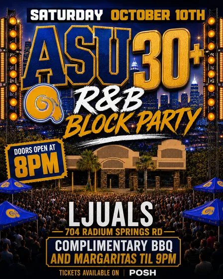 Albany State Homecoming ( AGE 30+) R&B BLOCK PARTY