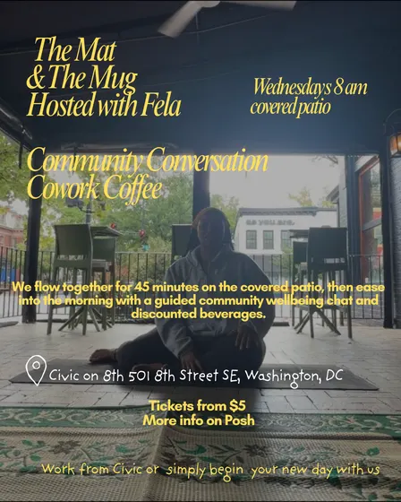 The Mat & The Mug with Fela Community Conversation Cowork Coffee
