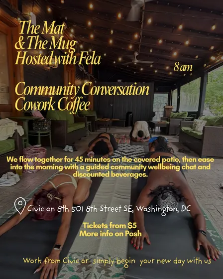 The Mat & The Mug with Fela Community Conversation Cowork Coffee