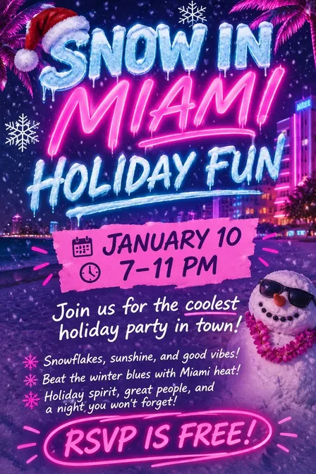 Snow in Miami Winter Fun