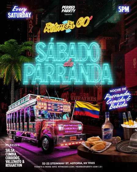 Ritmos: Sabado de Parranda - Colombian Salsa, Vallenato Reggaeton Party NYC