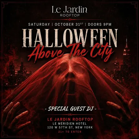 Halloween Party Above The City @ Le Jardin Rooftop NYC - Sat 10/31