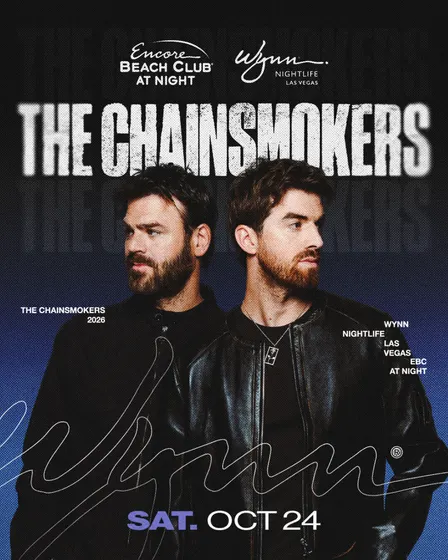 THE CHAINSMOKERS AT ENCORE BEACH CLUB AT NIGHT