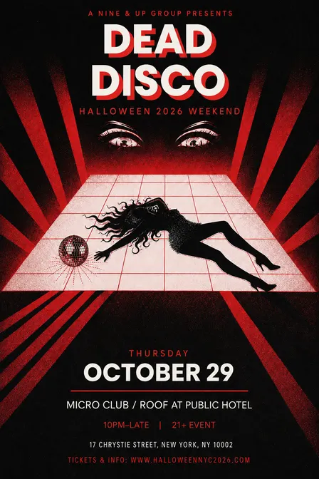 Halloween 2026: Dead Disco @ PUBLIC Hotel ( Roof - Indoor / outdoor Lounges)