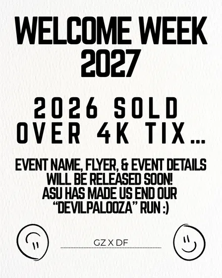 WELCOME WEEK 2027
