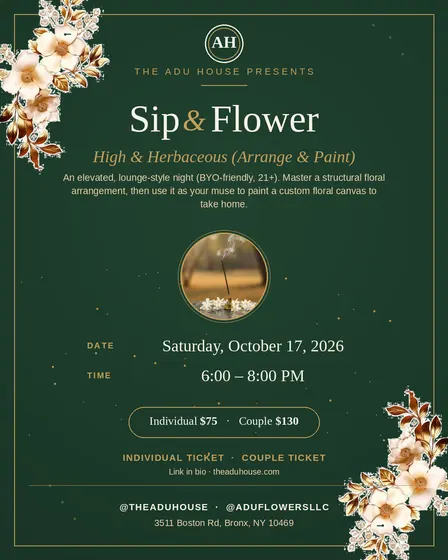 Sip & Flower: High & Herbaceous (Arrange & Paint Edition)
