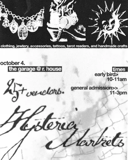 hysteria markets early bird tickets!