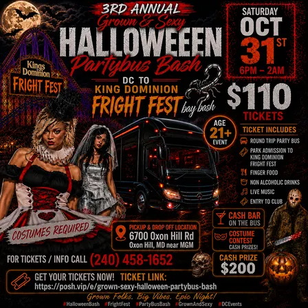 GROWN N SEXY HALLOWEEN PARTYBUS BASH