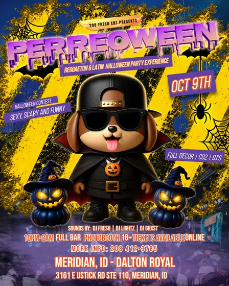 🎃 PERREOWEEN — REGGAETON & LATIN HALLOWEEN PARTY MERIDIAN👻🔥