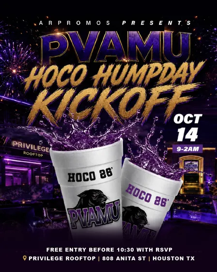 PVAMU Homecoming 2026: HOCO Humpday Kickoff @ Privilege Rooftop
