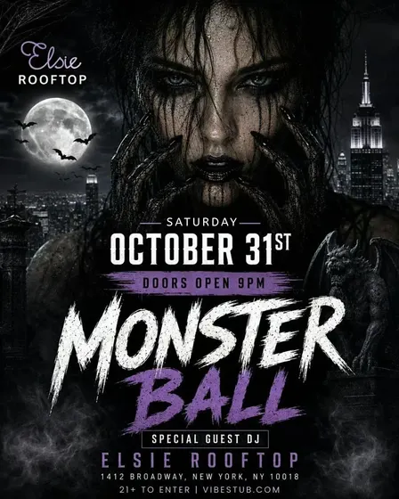 Monster Ball- NYC Best Halloween Party @ Elsie Rooftop & Penthouse 10/31