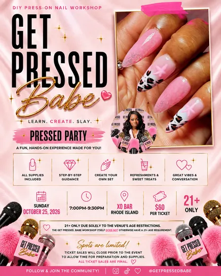 Get Pressed, Babe Pressed Party at XO Bar (21+!)