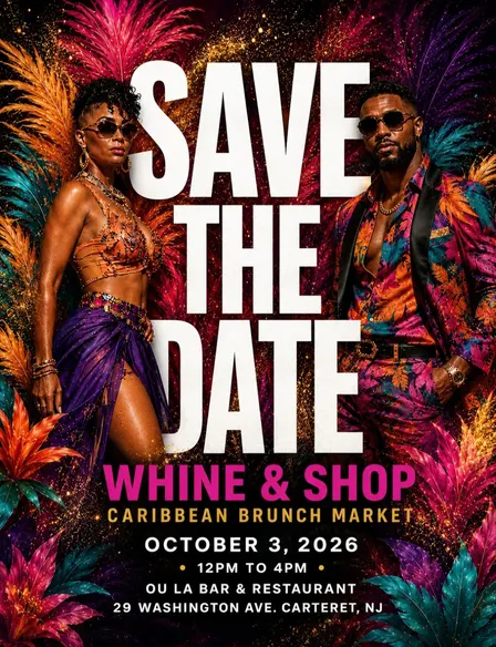 Whine & Shop: Caribbean Brunch Market!