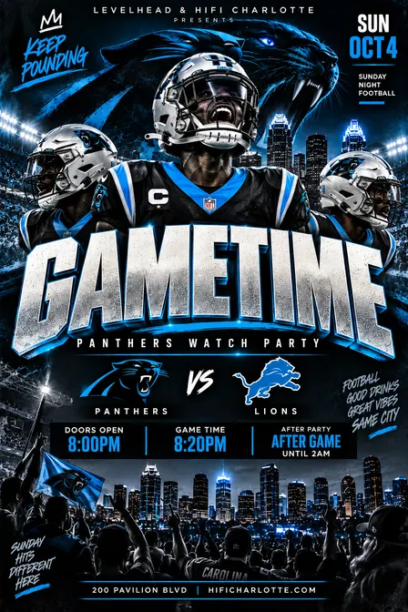 GAMETIME | Panthers vs. Lions Watch Party + After Party