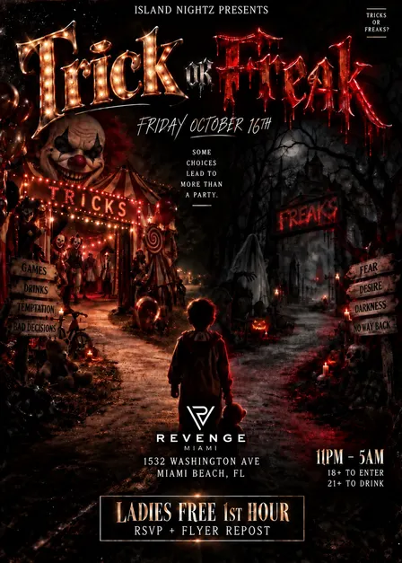 Trick or Freak @ Revenge Miami (18+)