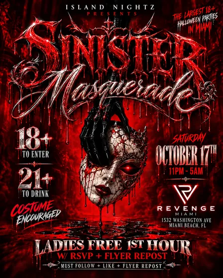 Sinister Masquerade @ Revenge Miami (18+)