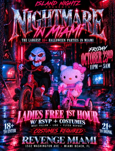 Nightmare in Miami @ Revenge Miami (18+)