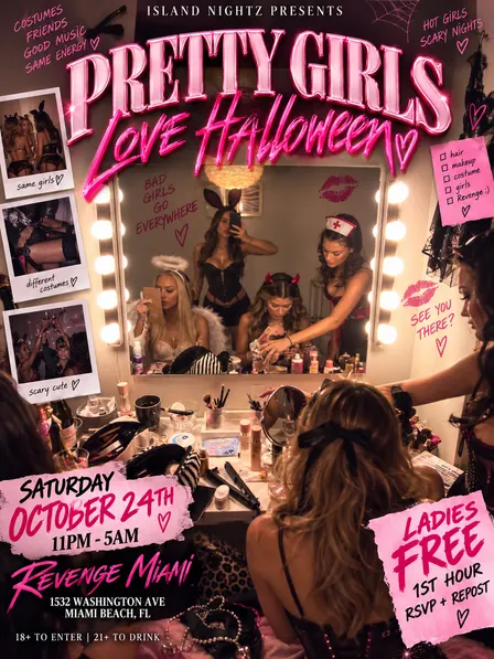 Pretty Girls Love Halloween @ Revenge Miami (18+)