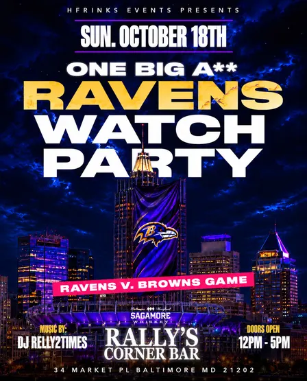 Ravens watch Party