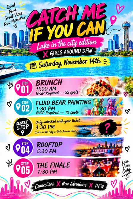 CATCH ME IF YOU CAN 👀🏃🏽♀️ | Lake in the City x Girls Around Town DFW