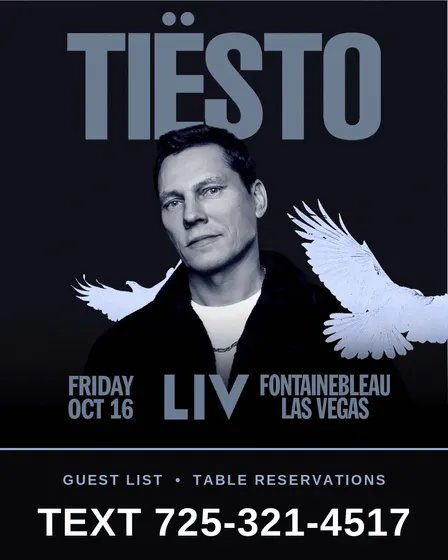 Tiesto - LIV Nightclub Las Vegas | Friday Oct 16 | VIP Tables + Discount Tickets