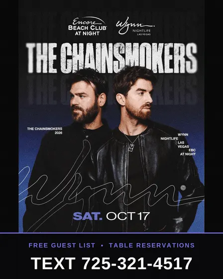 The Chainsmokers - EBC at Night Las Vegas | Saturday Oct 17 | Free Guest List