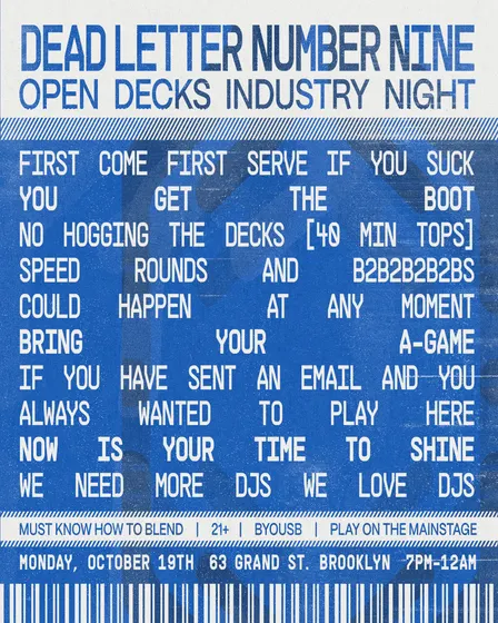 Open Decks Pt. 2, + Industry Night + Karaoke Hosted by Smurfoudirty