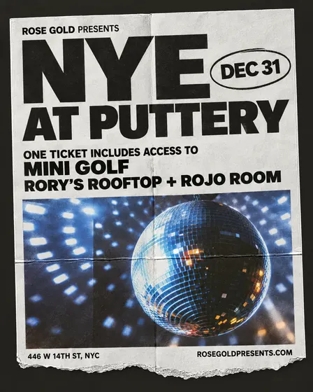 Puttery New Year's Eve 2027: Access Rory's Rooftop & Rojo Room