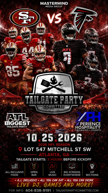SAN FRANCISCO VS ATLANTA TAILGATE PARTY