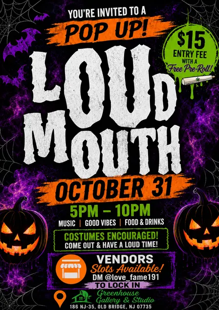 🎃 LOUD MOUTH HALLOWEEN POP-UP! 👻 🛍️ VENDORS WANTED! Limited slots available — DM @love_fame191 via IG to lock in! �