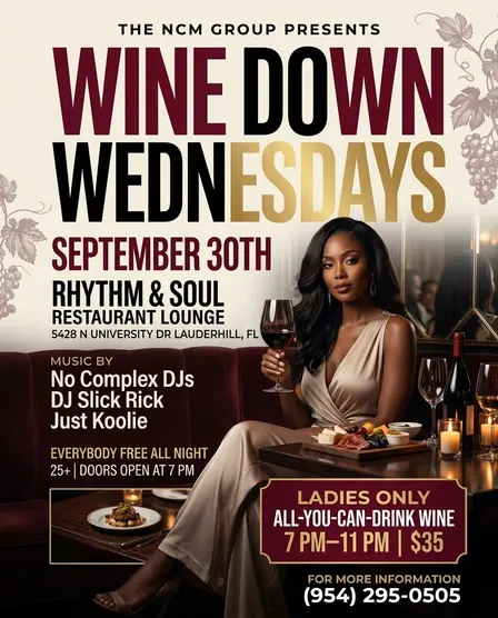 Wine Down Wednesdays @ Rhythm & Soul Lounge