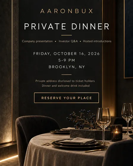 AaronBux SeedFunding Private Dinner