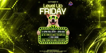 10/09 LEVEL UP FRIDAYS @ MUNCHIE'S FORT LAUDERDALE