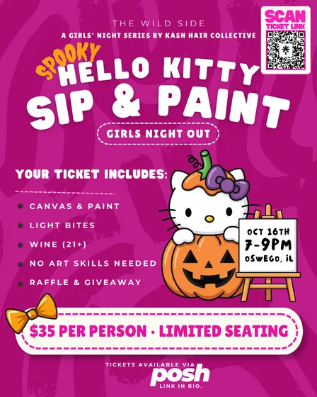 Hello Kitty Sip & Paint Halloween Edition