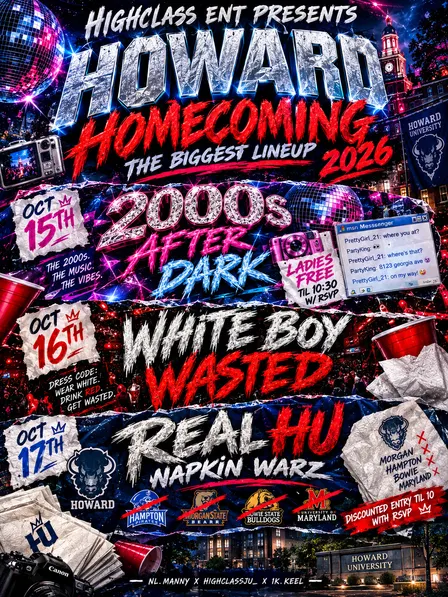 Official Howard Hoco Line Up