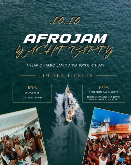 AFRO JAM 1 YEAR ANNIVERSARY - YACHT PARTY