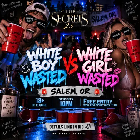 White Boy Wasted Vs White Girl Wasted