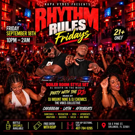 RHYTHM RULES FRIDAYS | DEMBOW, AFROBEATS, SOCA, REGGAETON, & MORE