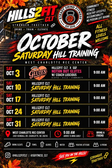 Hills2FIT Charlotte Saturdays Oct.