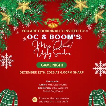 Mrs. Claus And Ugly Sweater Game Night