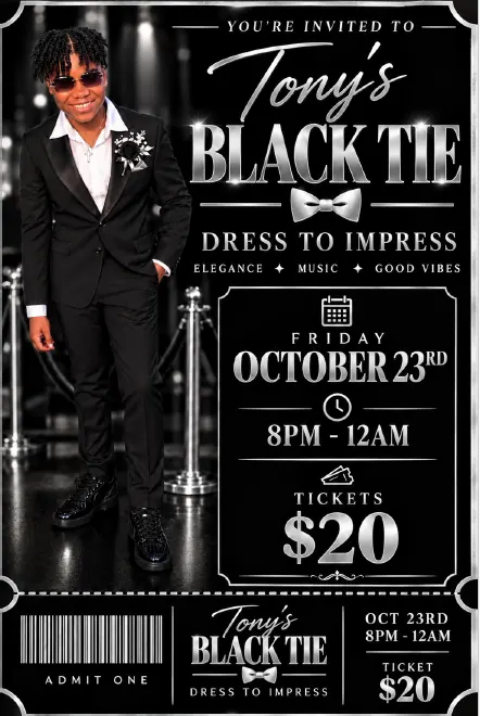 TONY'S 18th BLACK TIE CELEBRATION